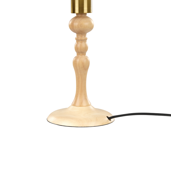 Beliani - COOKS - Tafellamp - Lichtbruin - Hout