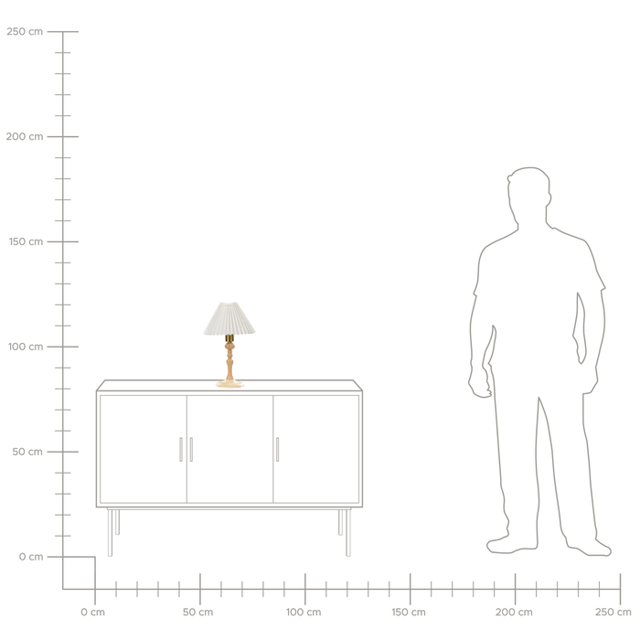 Beliani - COOKS - Tafellamp - Lichtbruin - Hout