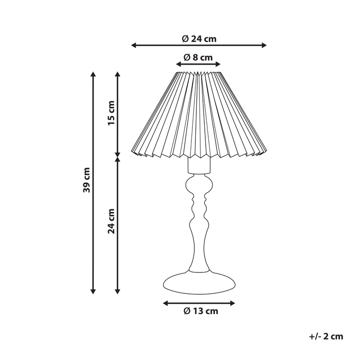 Beliani - COOKS - Tafellamp - Lichtbruin - Hout