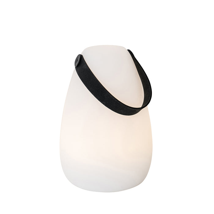 QAZQA Set van 2 tafellampen wit RGBW oplaadbaar IP54 - Pion