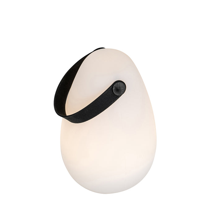 QAZQA Set van 2 tafellampen wit RGBW oplaadbaar IP54 - Pion