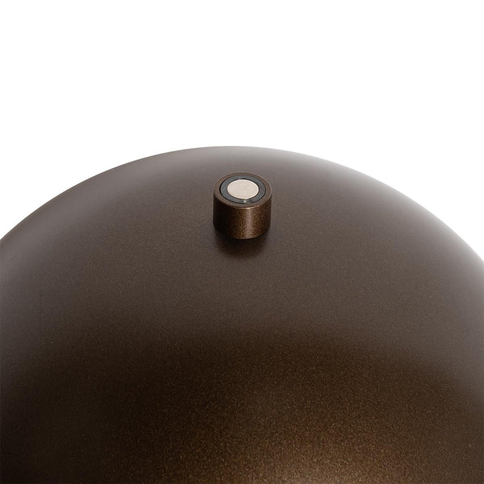 QAZQA Set van 2 buiten tafellampen mushroom donkerbrons oplaadbaar -