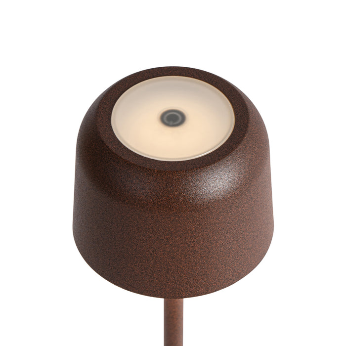 QAZQA Tafellamp mushroom roestbruin oplaadbaar incl. laadstation -