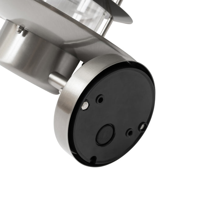 QAZQA Industriële wandlamp staal IP44 - Shell