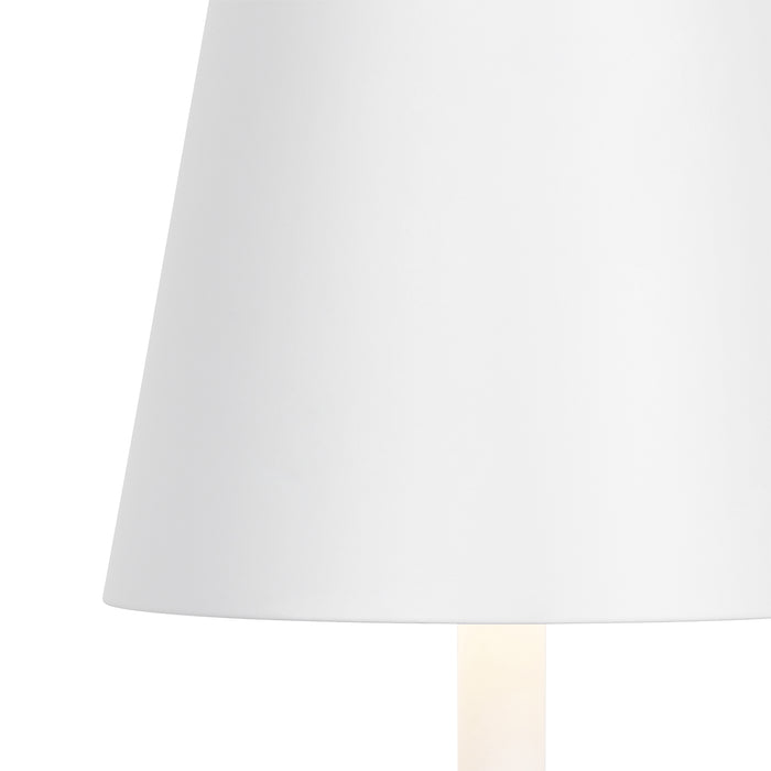 QAZQA Set van 2 buiten tafellamp wit incl. LED en dimmer oplaadbaar -