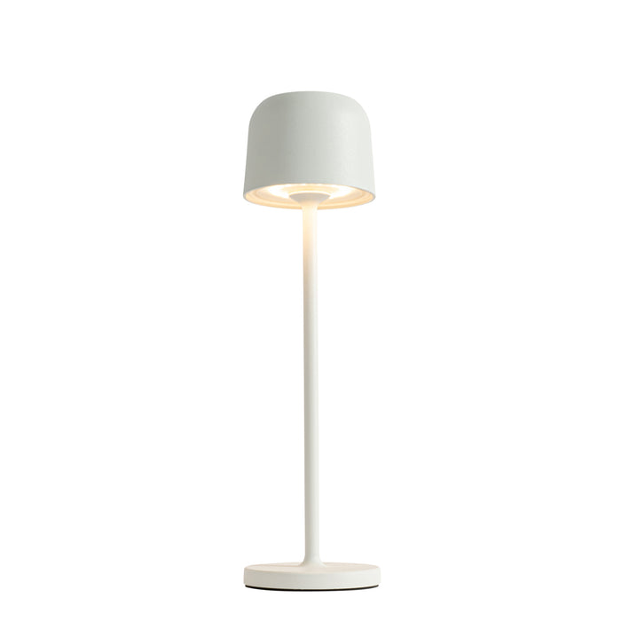 QAZQA Set van 2 tafellampen mushroom off white incl. laadstation -