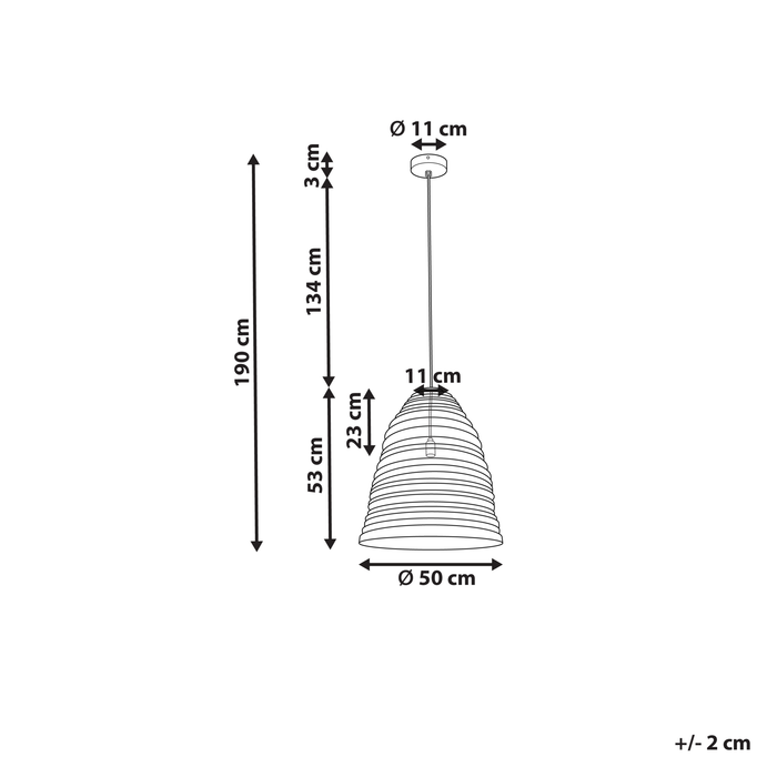 Beliani - PALAR - Hanglamp - Koper - Metaal