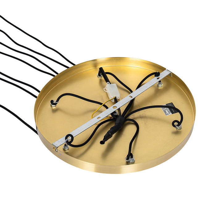 QAZQA Art Deco hanglamp goud met glas 7-lichts - Laura