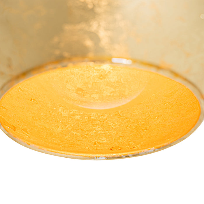 QAZQA Design wandlamp zwart met goud glas - Bert