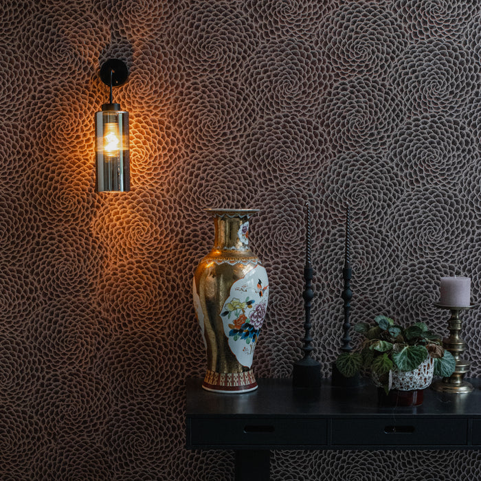 QAZQA Art Deco wandlamp zwart met smoke glas - Laura