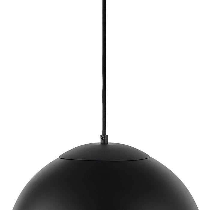 QAZQA Retro hanglamp zwart met helder glas 35 cm - Eclipse