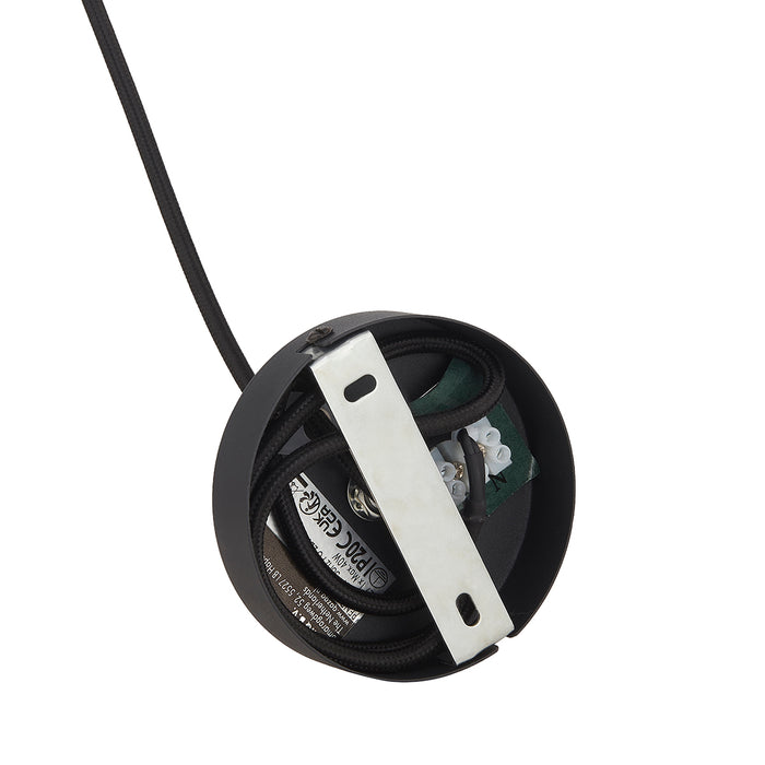 QAZQA Retro hanglamp zwart met helder glas 35 cm - Eclipse