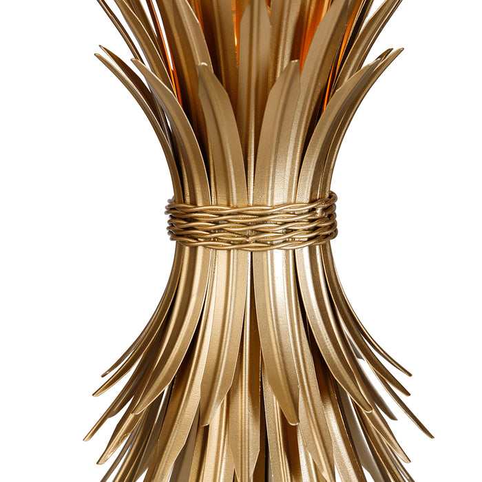 QAZQA Art Deco vloerlamp goud met zwart - Wesley