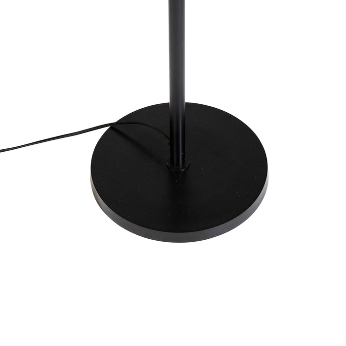 QAZQA Art Deco vloerlamp goud met zwart - Wesley