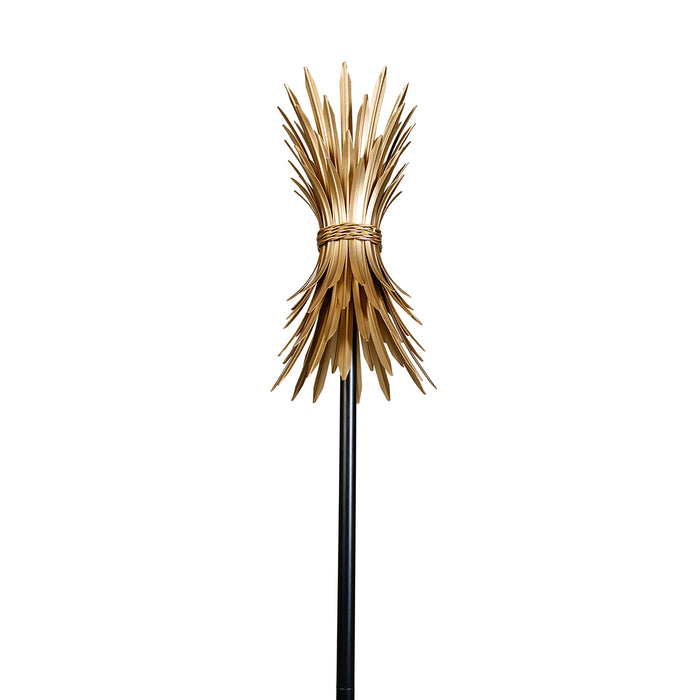 QAZQA Art Deco vloerlamp goud met zwart - Wesley