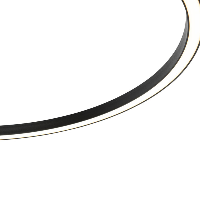 QAZQA Smart hanglamp zwart 80 cm incl. LED en RGBW - Girello