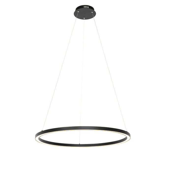 QAZQA Smart hanglamp zwart 80 cm incl. LED en RGBW - Girello