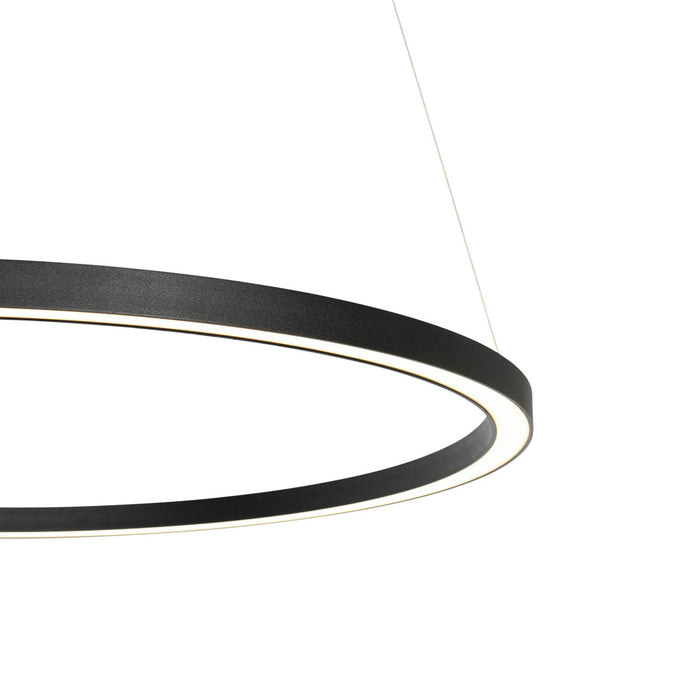 QAZQA Smart hanglamp zwart 80 cm incl. LED en RGBW - Girello