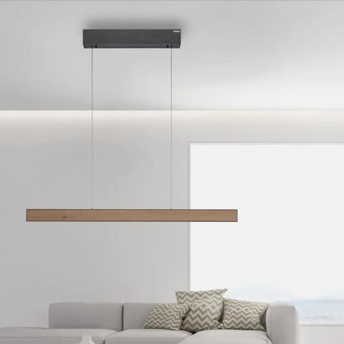 Neuhaus PURE® Hanglamp PURE E-MOTION Black - Wood e-LIFT 120cm incl.
