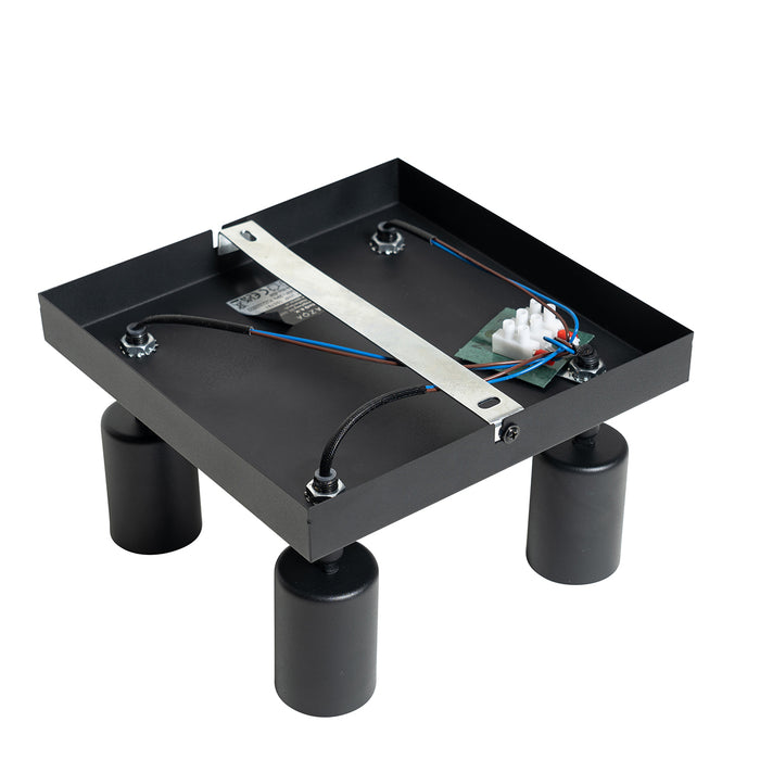 QAZQA Moderne spot zwart vierkant 4-lichts - Facil