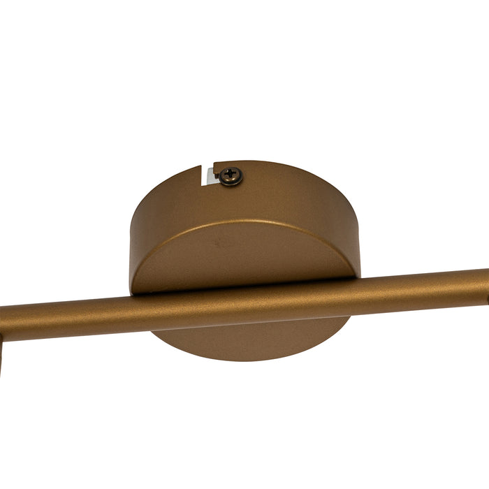 QAZQA Klassieke plafondspot goud met mat glas 2-lichts - Madi