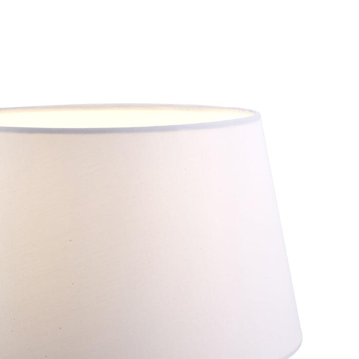 QAZQA Vloerlamp staal met witte kap en verstelbare leeslamp - Ladas