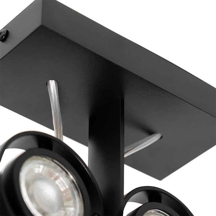 QAZQA Moderne spot zwart 2-lichts - Master 50