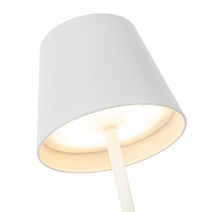 QAZQA Set van 2 tafellampen wit met dimmer en oplaadbaar RGBW -