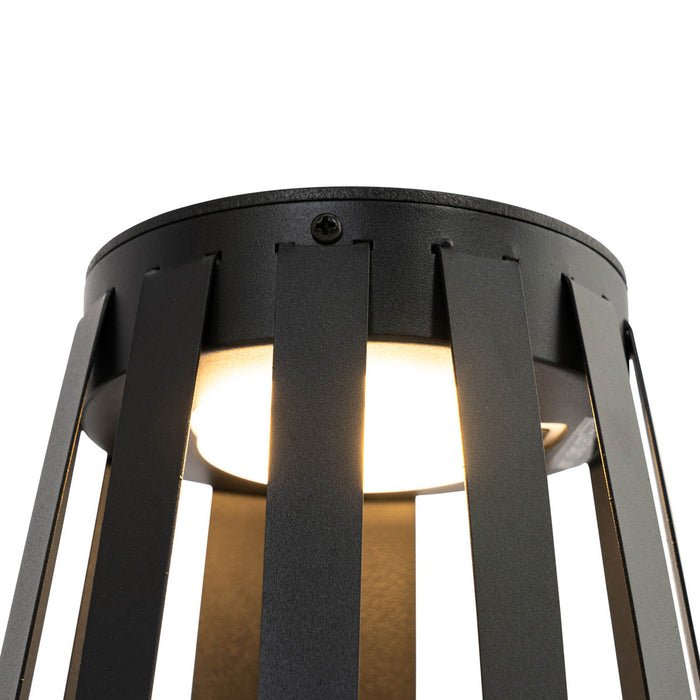 QAZQA Buiten tafellamp zwart incl. LED 3-staps dimbaar solar en