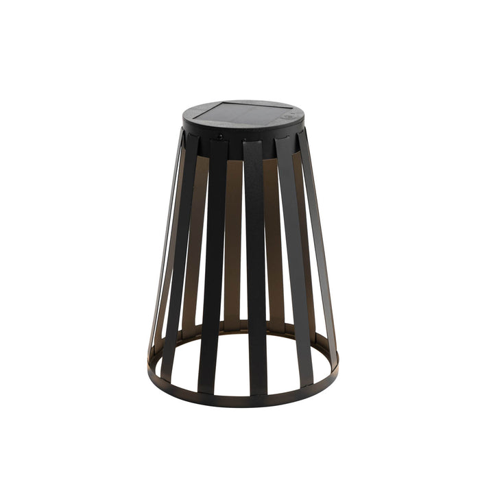 QAZQA Buiten tafellamp zwart incl. LED 3-staps dimbaar solar en