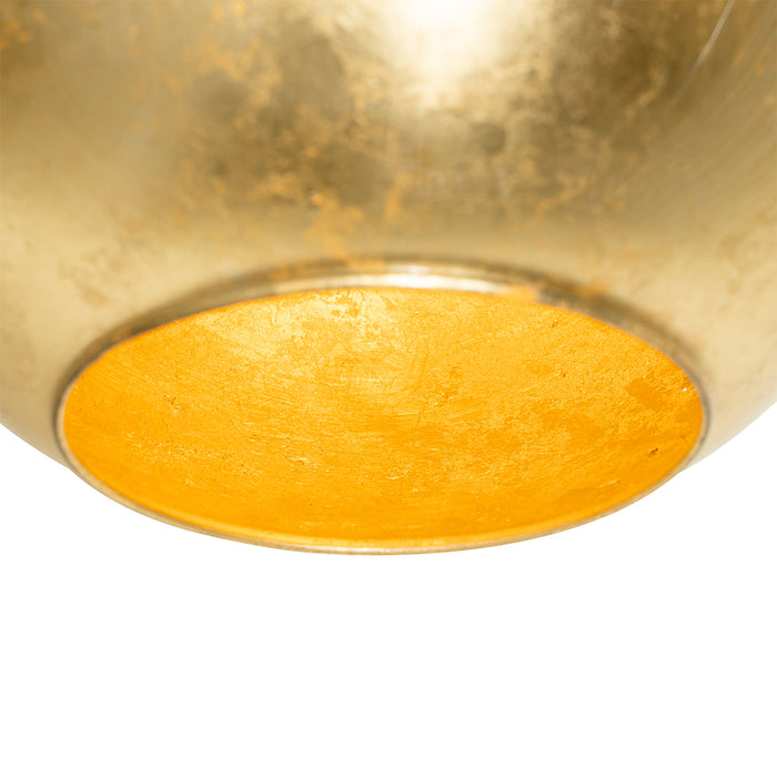 QAZQA Design hanglamp zwart met goud glas - Bert