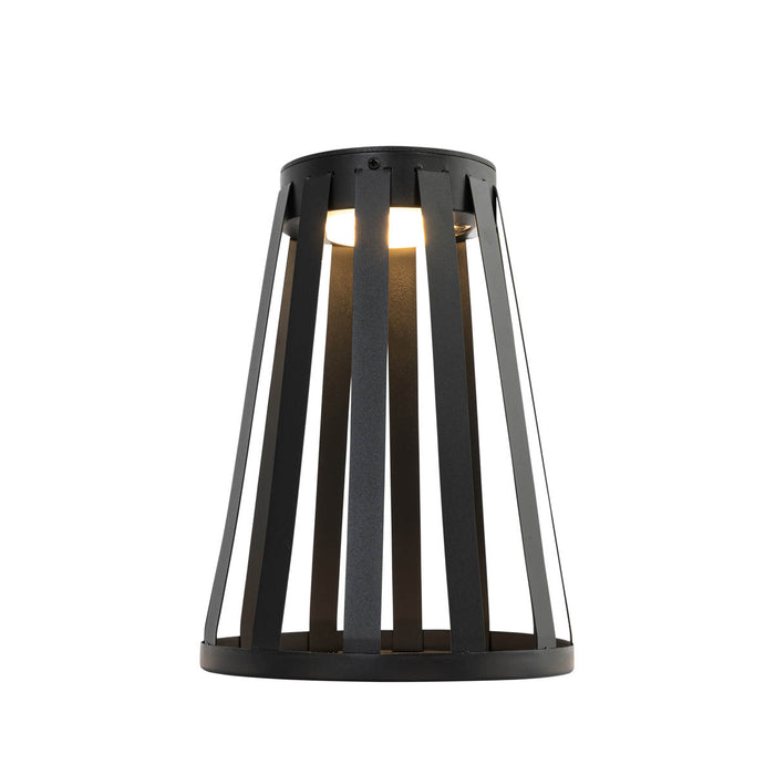 QAZQA Buiten tafellamp zwart incl. LED 3-staps dimbaar solar en