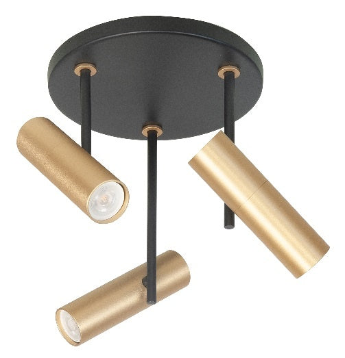 Highlight Spot Trend Zwart Goud Mini GU-10 Ø 35mm 3 Lichts