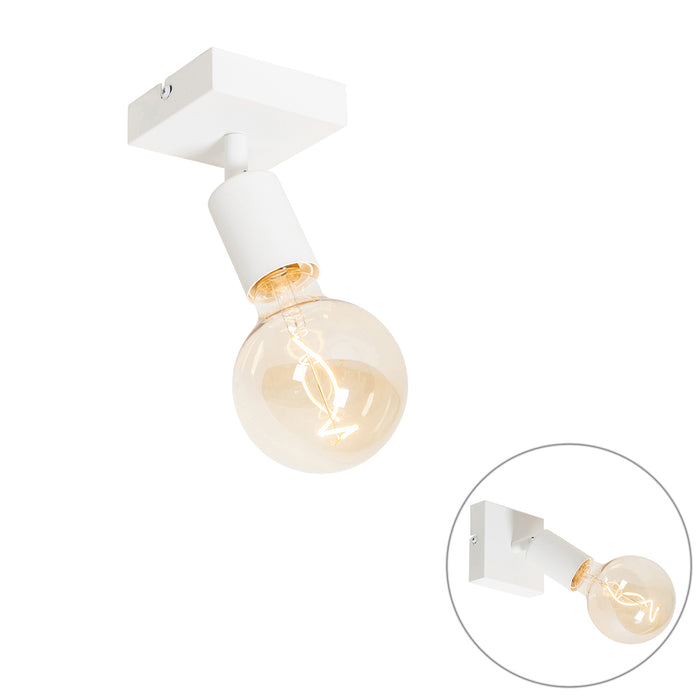 QAZQA Moderne spot wit vierkant - Facil