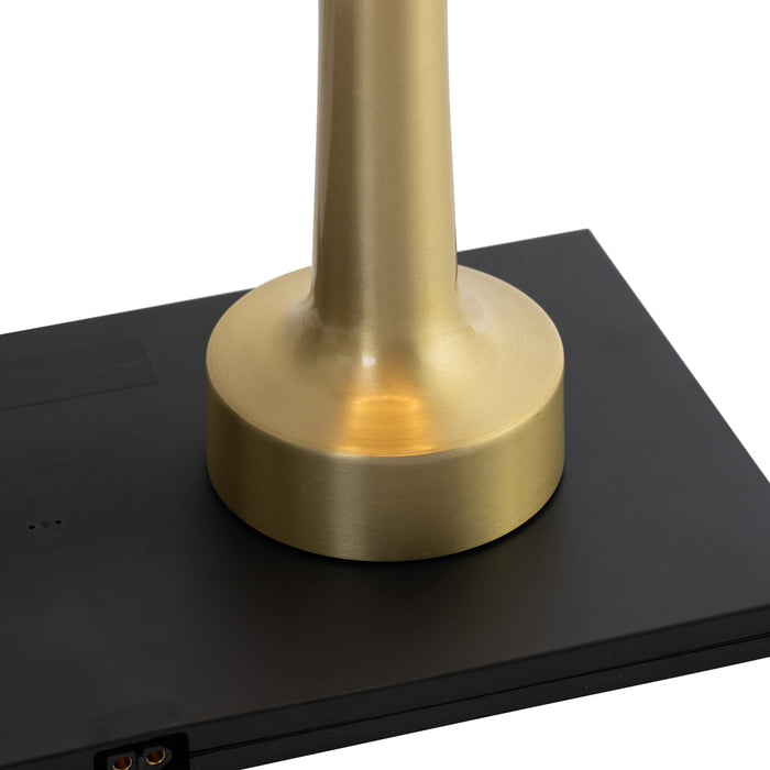 QAZQA Set van 2 tafellampen goud RGBW oplaadbaar - Isobel