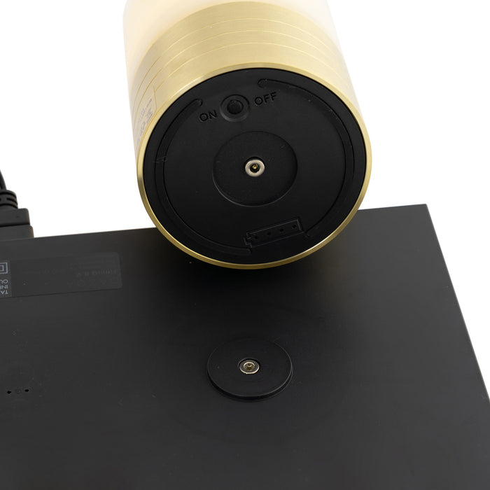 QAZQA Set van 2 tafellampen goud RGBW oplaadbaar - Alessia