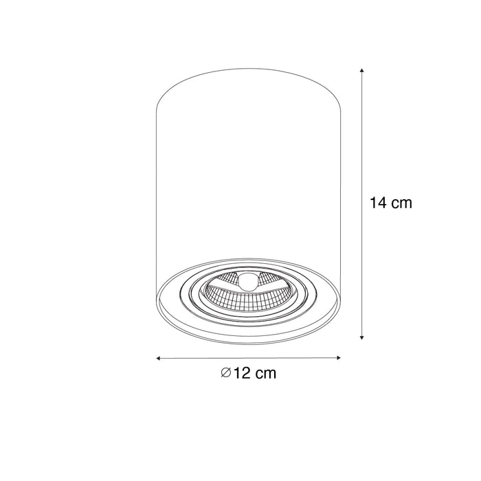 QAZQA Moderne plafondspot wit draai- en kantelbaar AR70 - Rondoo Up