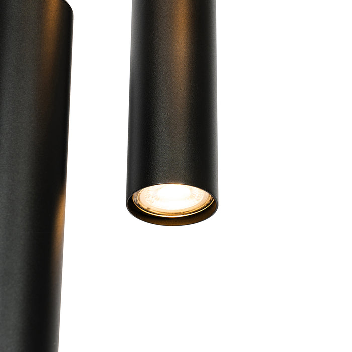 QAZQA Design hanglamp zwart rond 7-lichts - Tuba