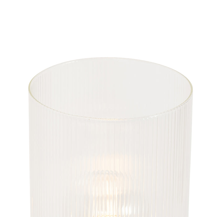 QAZQA Art Deco tafellamp goud met glas 2-lichts - Laura