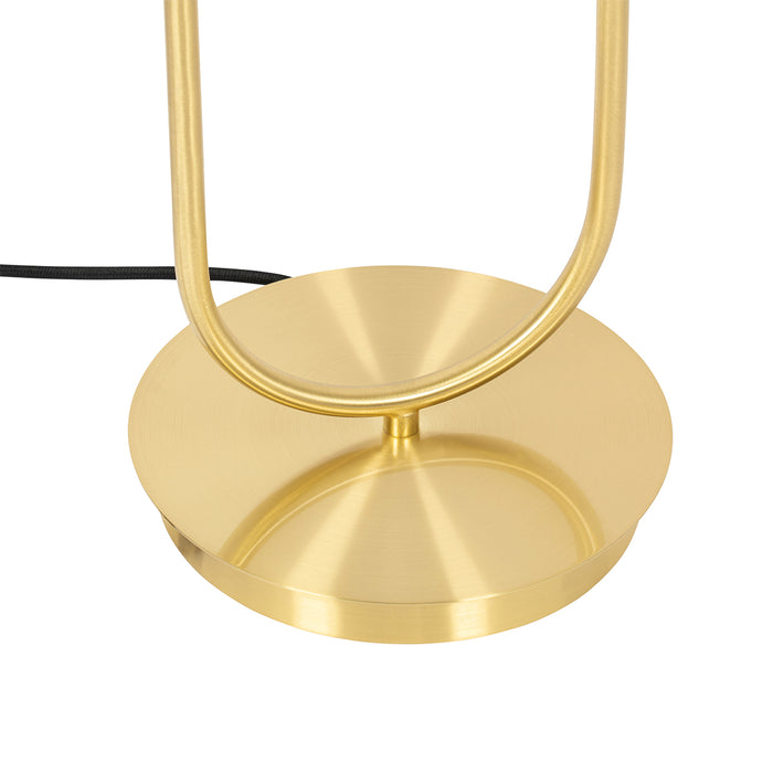 QAZQA Art Deco tafellamp goud met glas 2-lichts - Laura