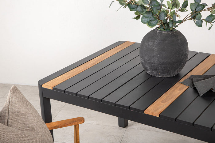 Rebellenclub Ferna Tuintafel - 150 x 90cm - Zwart