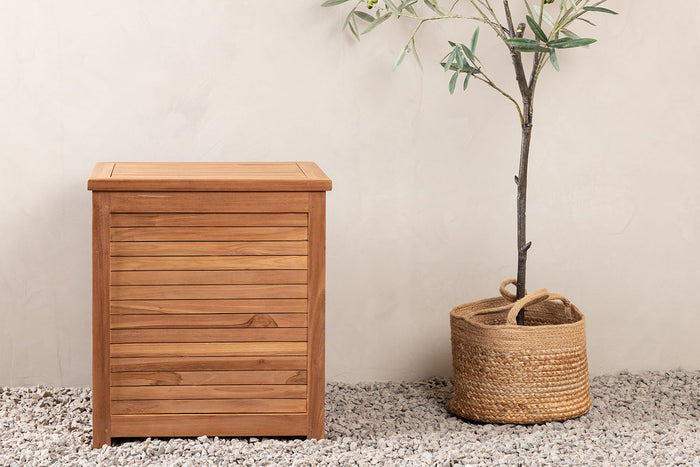 Rebellenclub Halon Kussen Opbergbox - 53 x 53cm - Naturel Hout