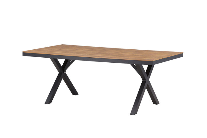Rebellenclub Dandy Tuintafel - 200 x 100cm - Zwart|Bruin