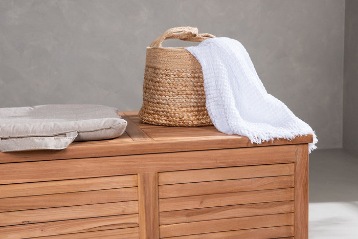 Rebellenclub Halon Kussen Opbergbox - 130 x 70cm - Naturel Hout