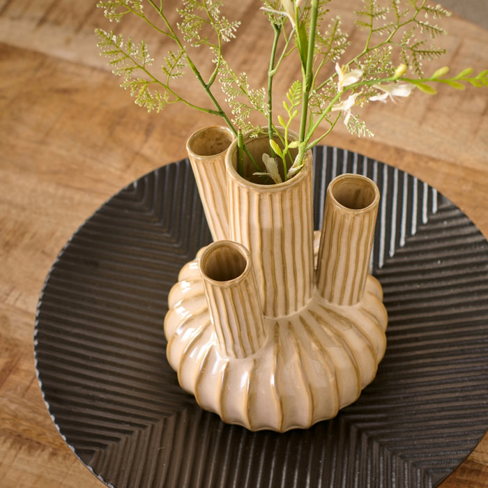 Mica Decorations Felipe Tulpenvaas - H27 x Ø20 cm - Keramiek - Beige