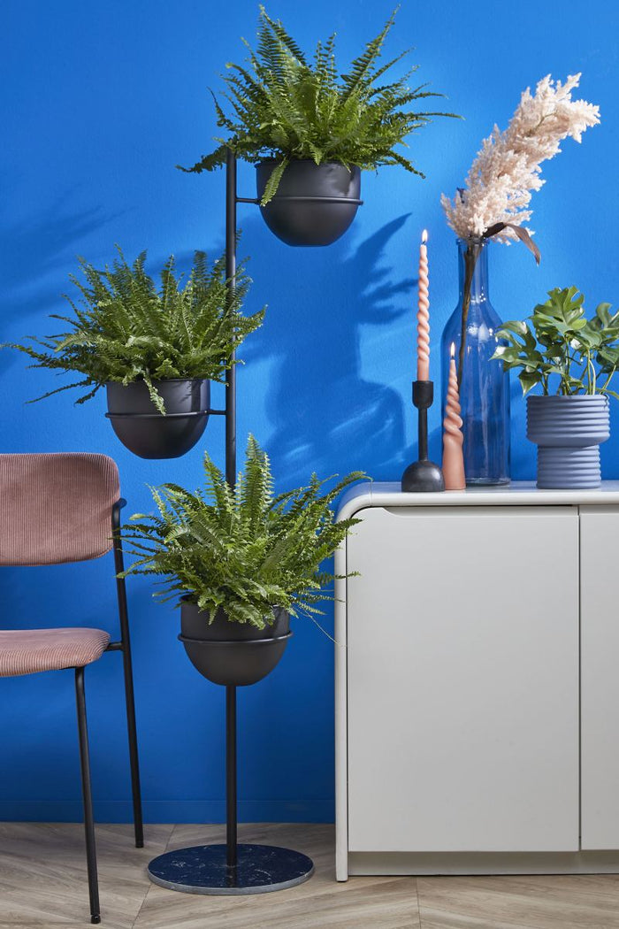 Mica Decorations Rioja Glazen Fles - H50 x Ø15 cm - Donkergrijs