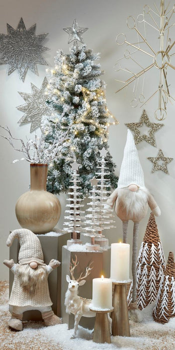 Mica Decorations Holm Vaas - H42 x Ø27,5 cm - Keramiek - Crème