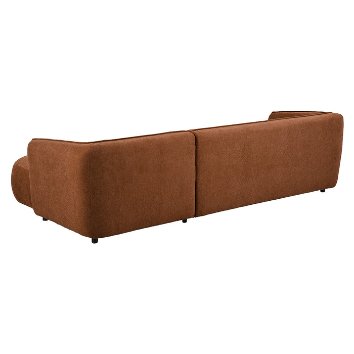by fonQ Soft Hoekbank met Chaise Longue Rechts - Micro Chenille - Terra
