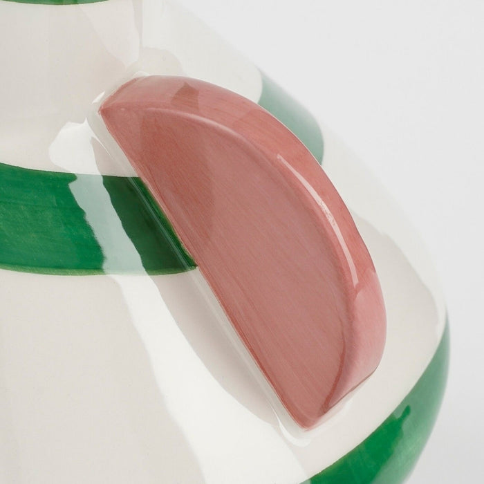 Mica Decorations Stratt Vaas - H28 x Ø22 cm - Keramiek - Groen