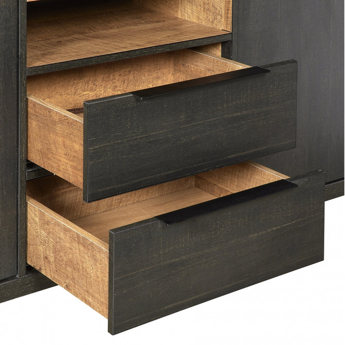 Dressoir Zwanenburg - Antraciet|Zwart - MDF